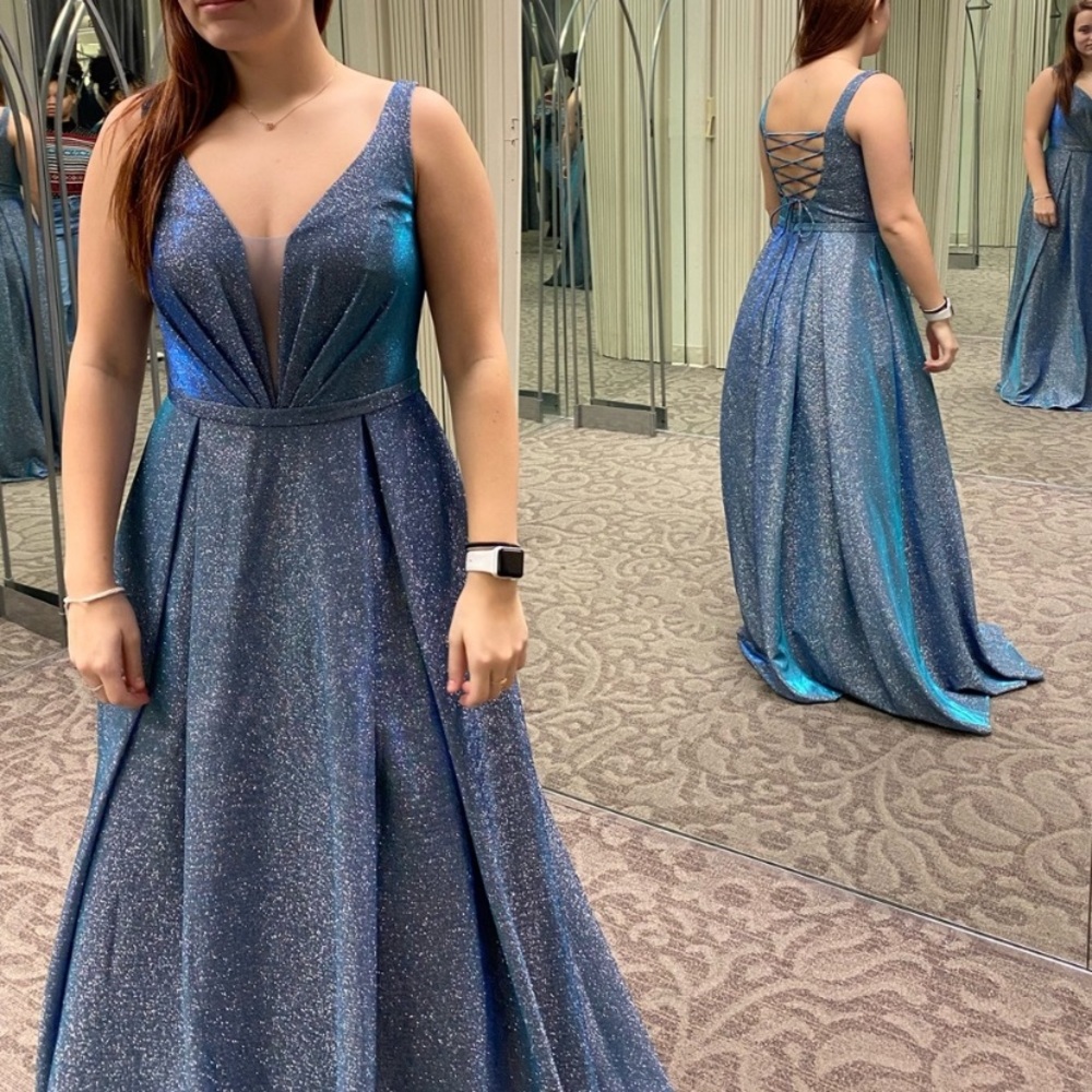 Sparkly Blue Prom Dress
